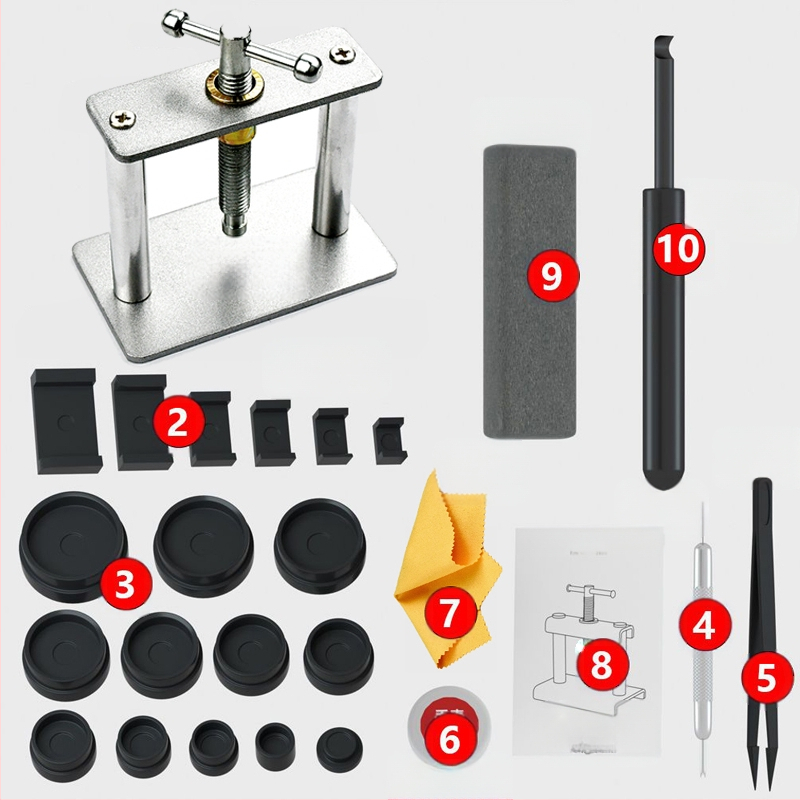 Kodumajapidamises kasutatavate kellade korkimismasinate kellade remonditööriistade aku vahetamine, elektrooniline kvartskellade korkimismasin, korkimis- ja korkimiskellade ülikond