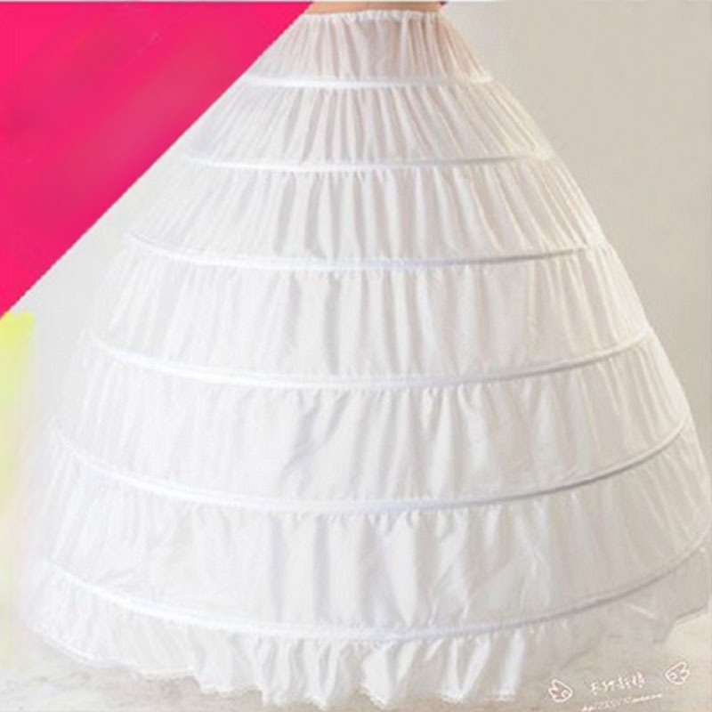 Сватбена рокля с голям балдахин на едро с 6 стоманени пръстена, подплата на полата с изключително голяма форма