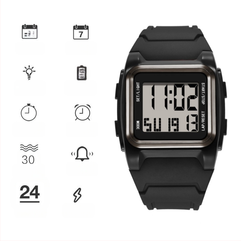 Zinātnes un tehnoloģiju sensoru pulkstenis ar augstu krāsu vērtību studentu ballītei, vienkāršs modes nišas dizains, vienradža ūdensizturīgs elektroniskais pulkstenis