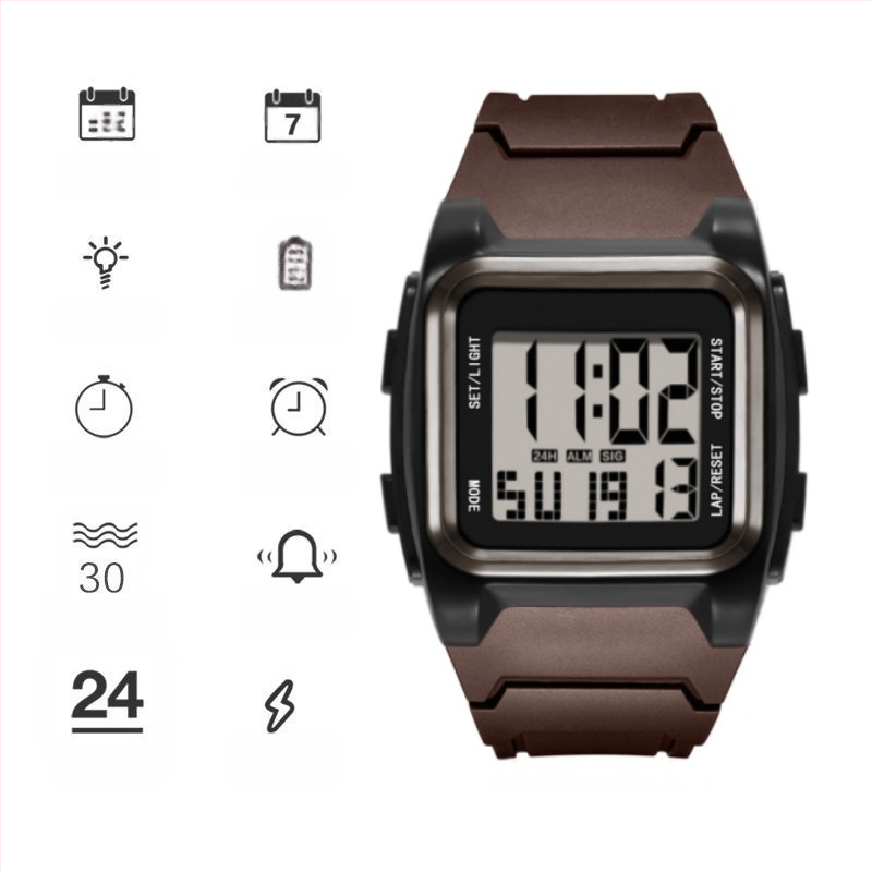 Zinātnes un tehnoloģiju sensoru pulkstenis ar augstu krāsu vērtību studentu ballītei, vienkāršs modes nišas dizains, vienradža ūdensizturīgs elektroniskais pulkstenis