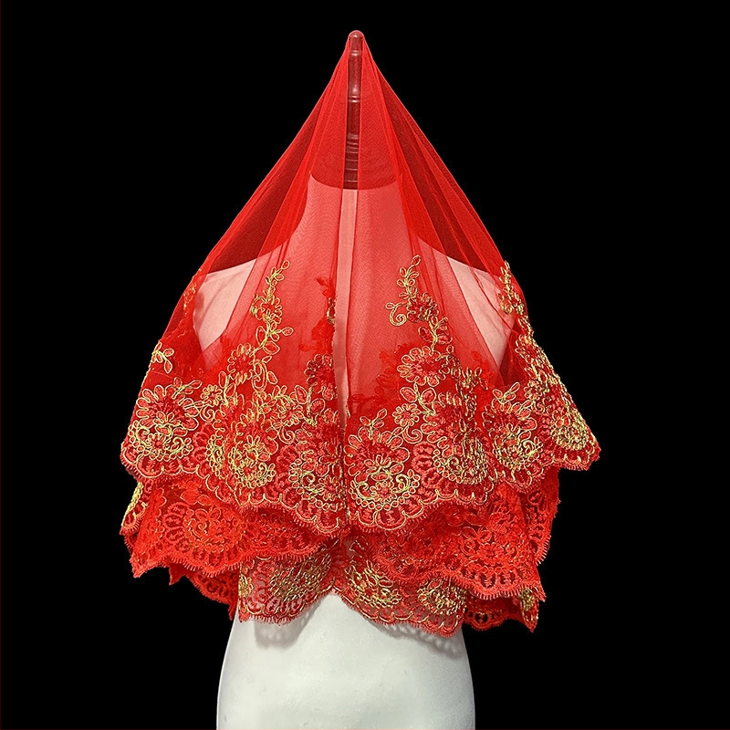 Nauja atvykusi raudonplaukė nuotakos ir vestuvinė suknelė „Xiuhe“ su raudonplauke kiniško stiliaus retro stiliaus trumpa nėriniuota foto siūlų nuotraukoms