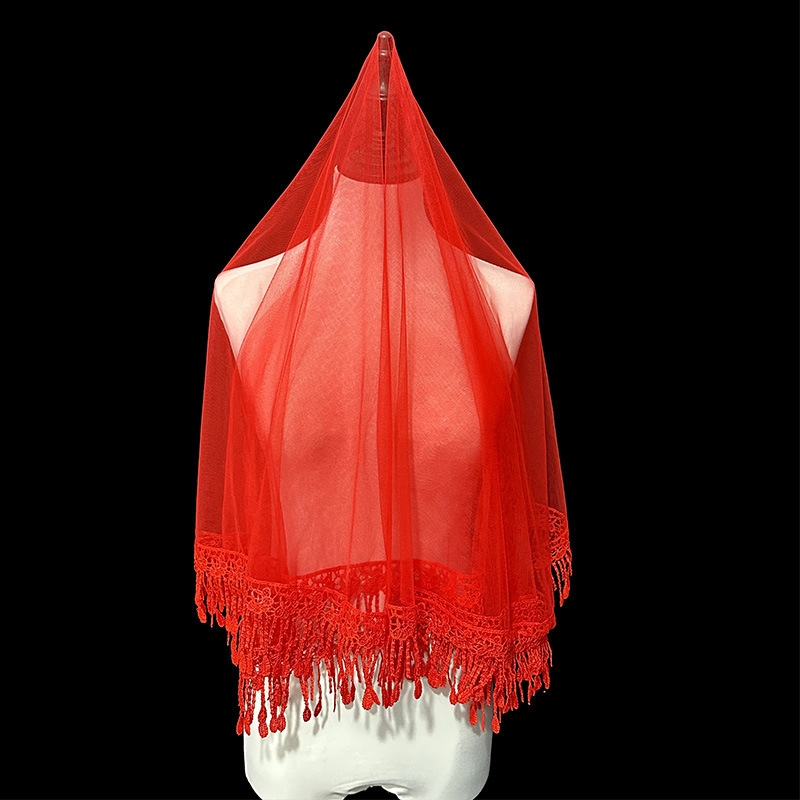 Nauja atvykusi raudonplaukė nuotakos ir vestuvinė suknelė „Xiuhe“ su raudonplauke kiniško stiliaus retro stiliaus trumpa nėriniuota foto siūlų nuotraukoms