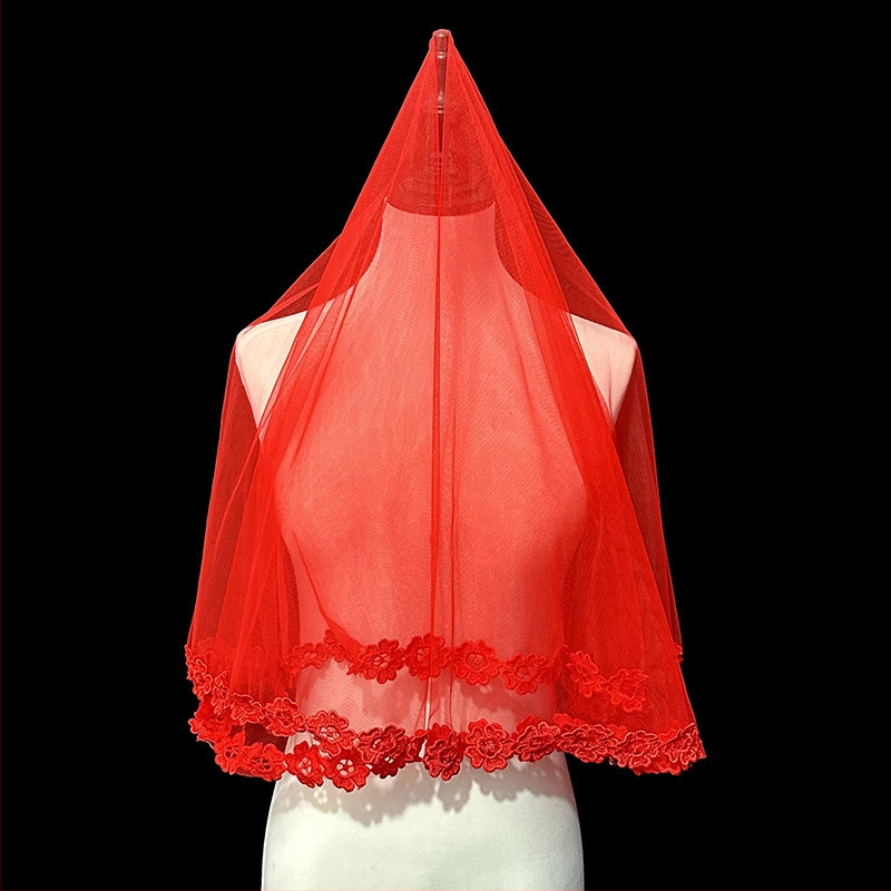 Nauja atvykusi raudonplaukė nuotakos ir vestuvinė suknelė „Xiuhe“ su raudonplauke kiniško stiliaus retro stiliaus trumpa nėriniuota foto siūlų nuotraukoms