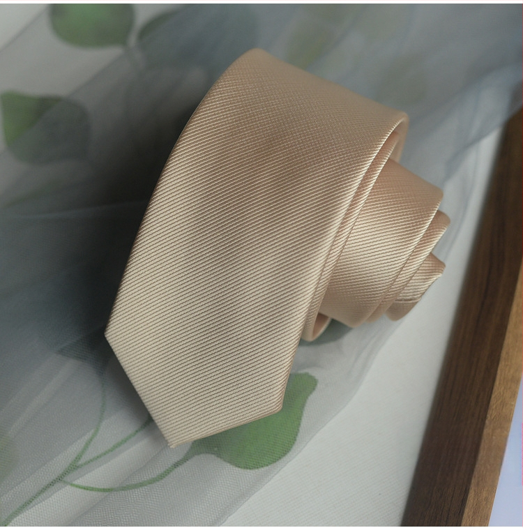 Proizvođač prekogranične korejske kravate čiste boje za muškarce, ležerne formalne odjeće, poslovne uske verzije, uske, u preppy stilu, crne, moderne, modne