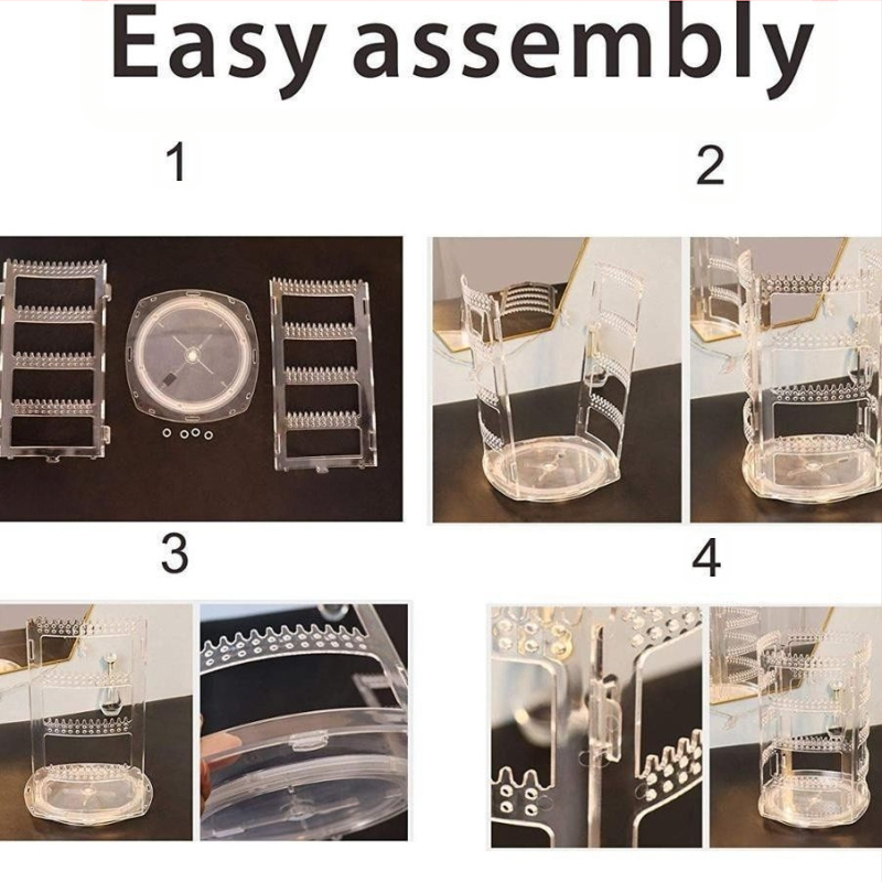 Kõrvarõngaste ehete vitriin ümmargune mitmekihiline rippuv kaelakee kõrvaklambrid kõrvarõngad suure mahutavusega pöörlev ehteriiul