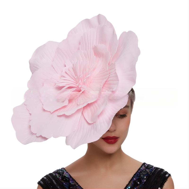 Európai és amerikai divat, eltúlzott virágos menyasszonyi bál fotó, nagy virágos zsoké klub frizura, karika cilinder, karácsonyi fejdíszek, hajkiegészítők