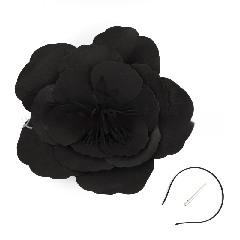 Európai és amerikai divat, eltúlzott virágos menyasszonyi bál fotó, nagy virágos zsoké klub frizura, karika cilinder, karácsonyi fejdíszek, hajkiegészítők