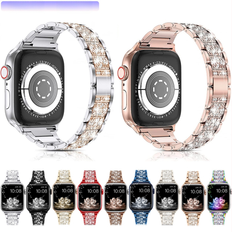 Tinka „Apple“ trijų karoliukų S formos deimantinių ir cinko lydinio „Applewatch 9-1“ dirželiams. Visas universalių dirželių asortimentas skirtas tik tarpvalstybiniam tiekimui.