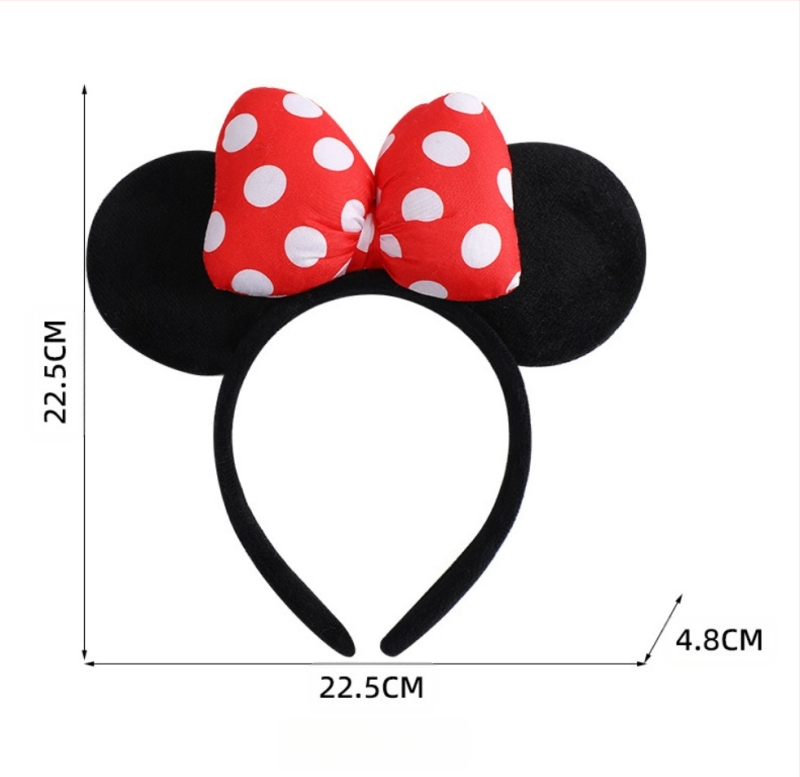 Mielas tarpvalstybinis Mikio ir Minnie galvos juosta su blizgučiais ir ausimis, plaukų aksesuarai