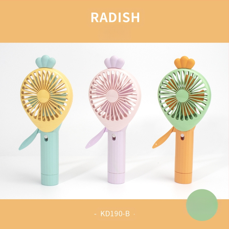 Naujas produktas Mini vaisių rankinis rankinis slėgis Mažas nešiojamas ventiliatorius Mielas ananasų morkų purškiklis Rankinis ventiliatorius