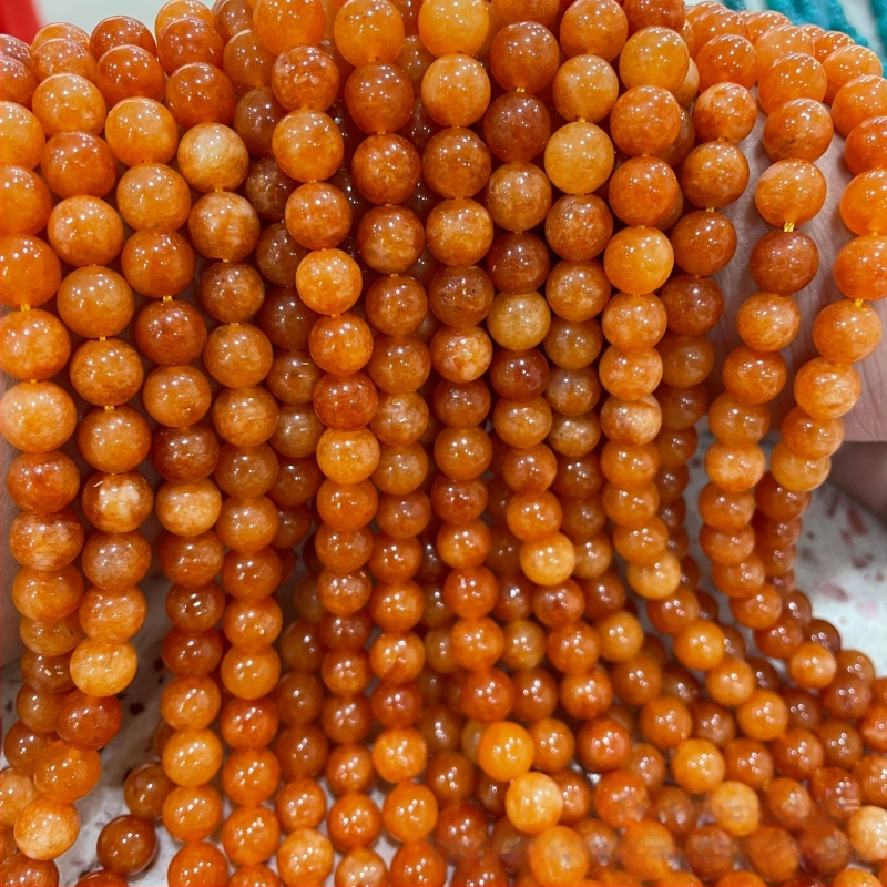Sunčev kamen narančaste mjesečine labave perle plus žad perle u boji DIY nakit pribor veleprodaja izvor tvornica spot izravna prodaja