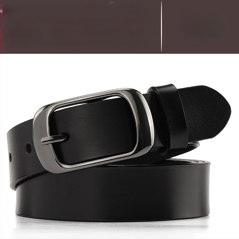 Moteriškas lygios odos diržas, odinis, paprastas, laisvalaikio, platus, kelnių diržas, madingas, universalus, karvės odos diržas, studentiškas, prailgintas, didmeninė prekyba