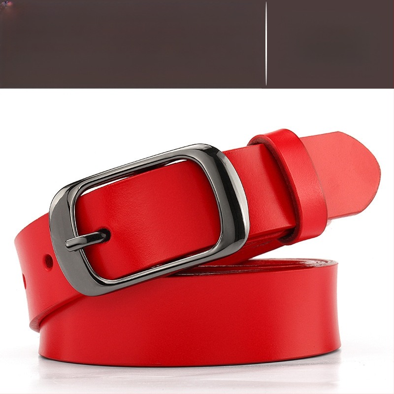 Moteriškas lygios odos diržas, odinis, paprastas, laisvalaikio, platus, kelnių diržas, madingas, universalus, karvės odos diržas, studentiškas, prailgintas, didmeninė prekyba