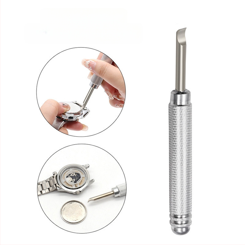 Алуминиева дръжка, инструмент за демонтаж на часовници, ремонт на часовници, многофункционален инструмент за ремонт на часовници, бобина, долен капак, отворен заден капак, смяна на батерията