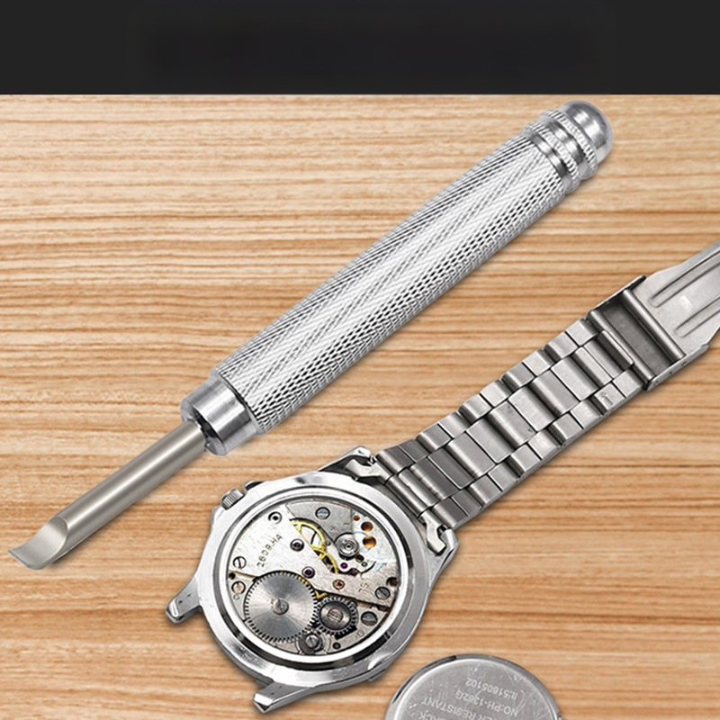 Алуминиева дръжка, инструмент за демонтаж на часовници, ремонт на часовници, многофункционален инструмент за ремонт на часовници, бобина, долен капак, отворен заден капак, смяна на батерията