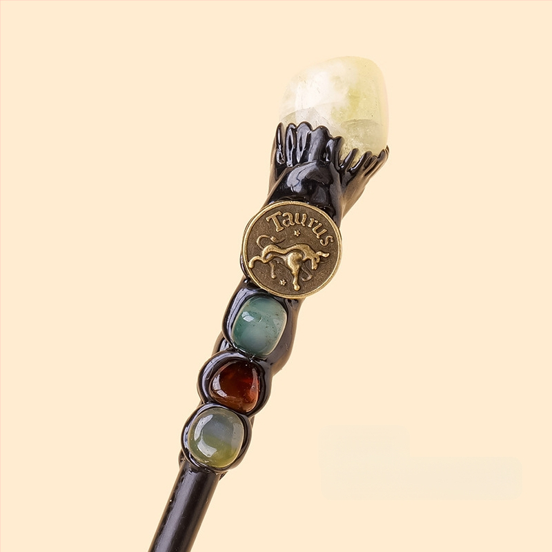 Tarpvalstybinis natūralus krištolas originalus akmuo dvylika žvaigždynų stebuklingos lazdelės krištolo elementas originalus akmuo magiškas skeptras rekvizitai didmeninė prekyba