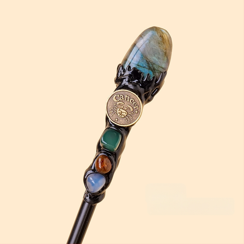 Tarpvalstybinis natūralus krištolas originalus akmuo dvylika žvaigždynų stebuklingos lazdelės krištolo elementas originalus akmuo magiškas skeptras rekvizitai didmeninė prekyba