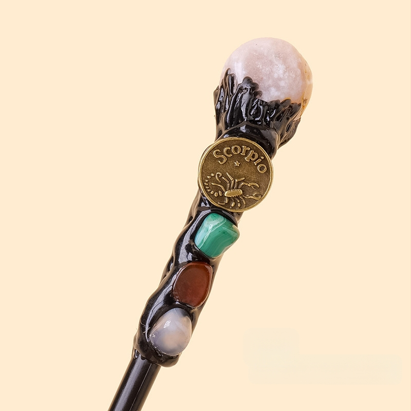 Tarpvalstybinis natūralus krištolas originalus akmuo dvylika žvaigždynų stebuklingos lazdelės krištolo elementas originalus akmuo magiškas skeptras rekvizitai didmeninė prekyba