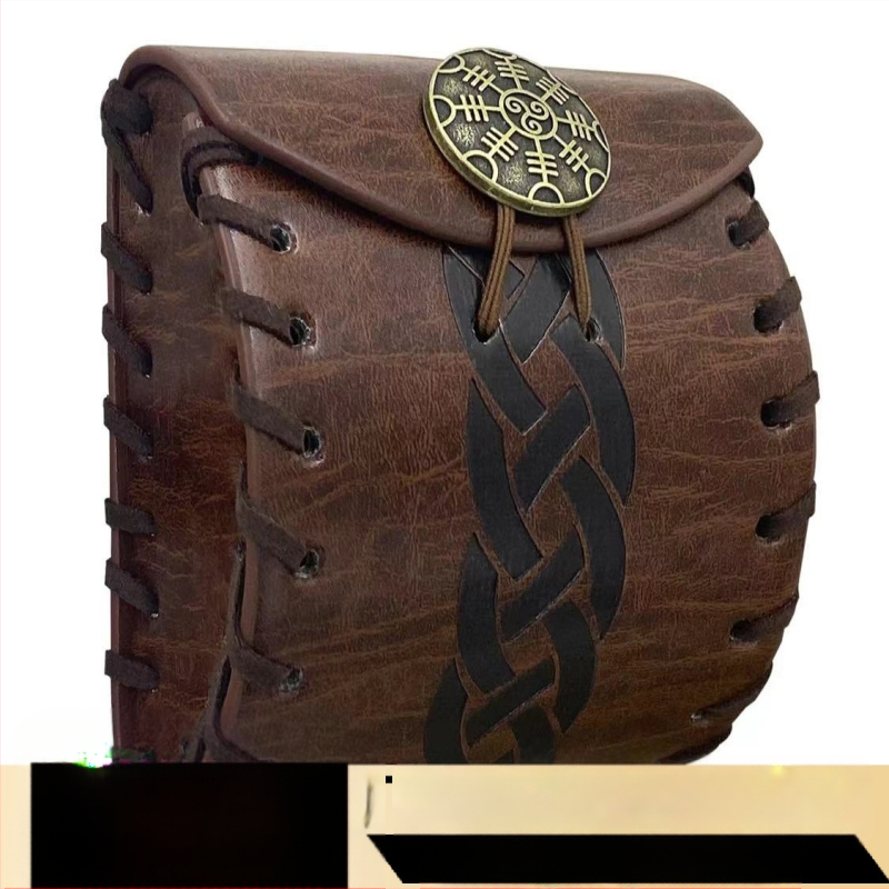Viduramžių maža kvadratinė rankinė, skandinaviško vikingų stiliaus, vintažinio COSPLAY atributika, „Amazon TEMU Cross Border“.