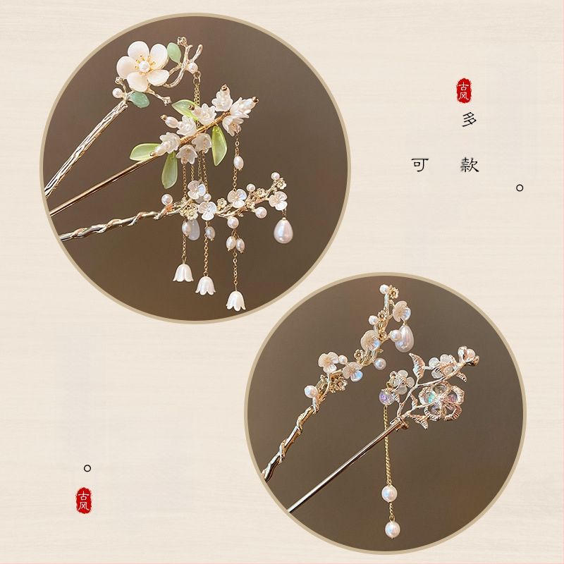 Vaikiški Hanfu plaukų aksesuarai mergaitėms, kutais dekoruoti plaukų segtukai, aukštos klasės antikvarinio stiliaus plaukų segtukai, plaukų kuodas, cheongsam plaukų segtukai, moterims skirti aksesuarai.