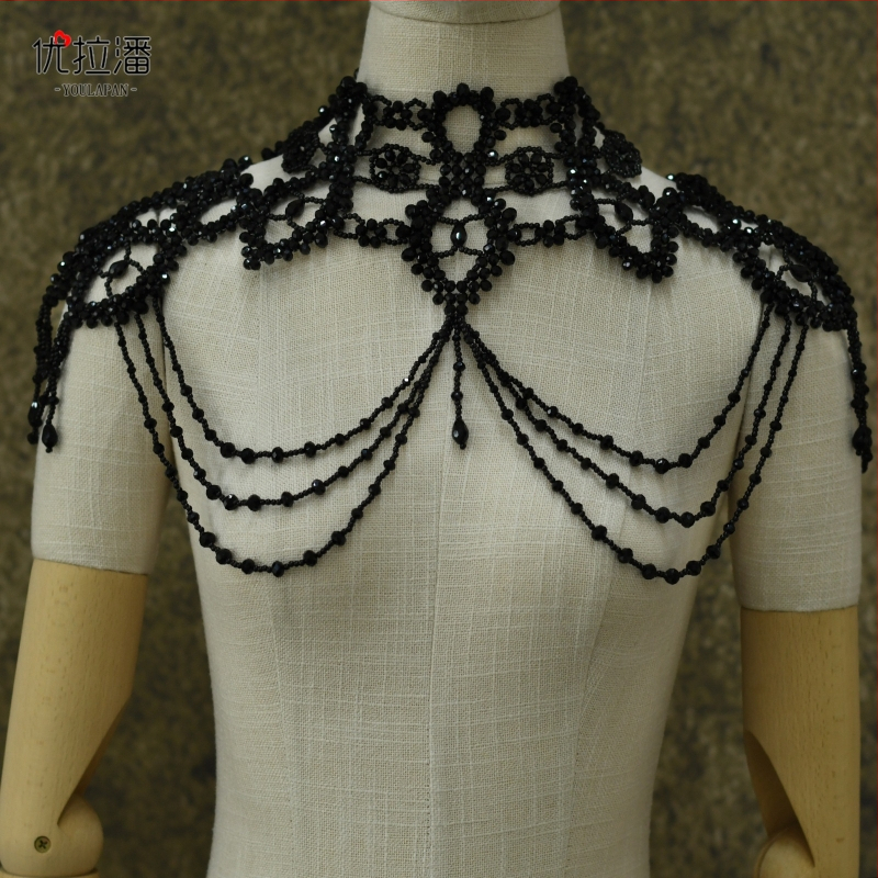 Yulapan VG09A Euroopa ja Ameerika uue stiili kerge luksuslik käsitsi valmistatud helmestega õlapärlitega tutiga õlakettkleidi aksessuaarid
