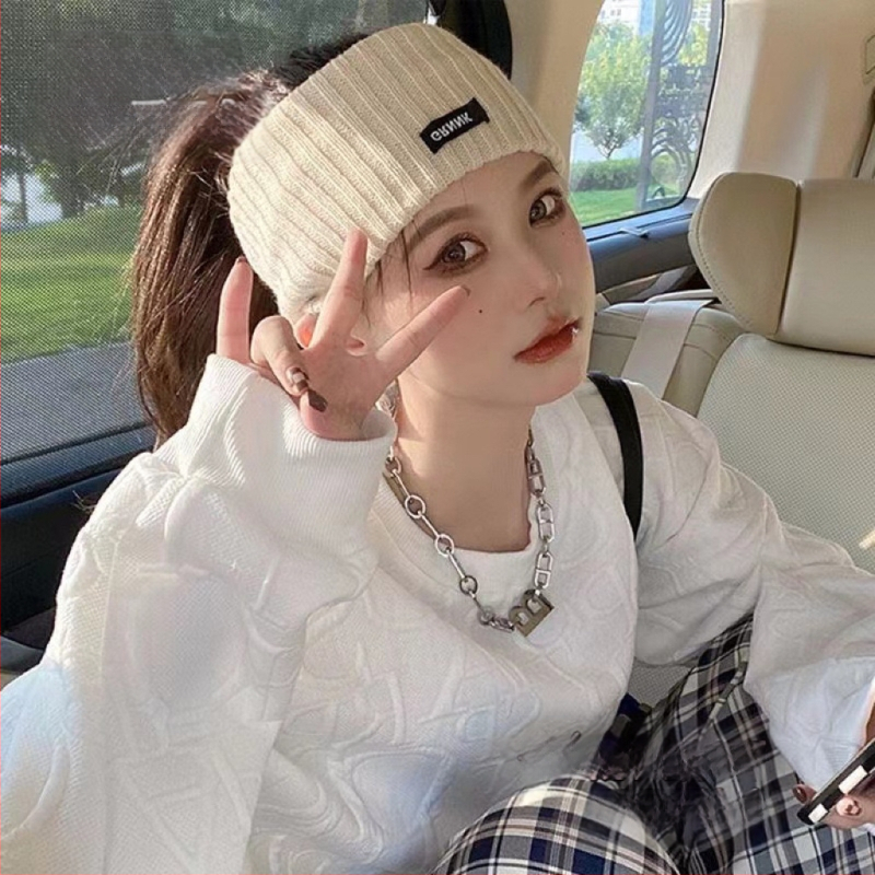 Villane kootud juuksepael Sall Juuksepael Kaheotstarbeline Interneti Kuulsus Sama Peapael Kirjaga Laia äärega Vabaaja Ühevärviline Sügis- ja Talvine Juuksepael