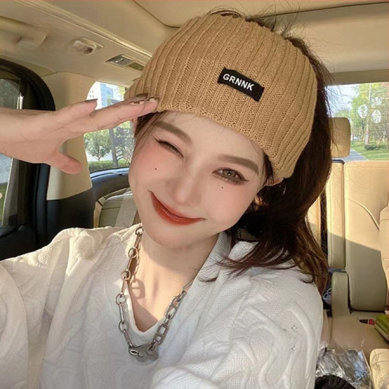 Villane kootud juuksepael Sall Juuksepael Kaheotstarbeline Interneti Kuulsus Sama Peapael Kirjaga Laia äärega Vabaaja Ühevärviline Sügis- ja Talvine Juuksepael