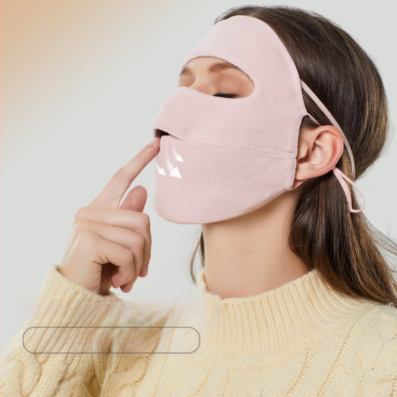 Talvine soe mask voodriga sametist paksendatud tuulekindel külmakindel avatud hingav mask täisnägu katmiseks õuespordiks ratsutamine
