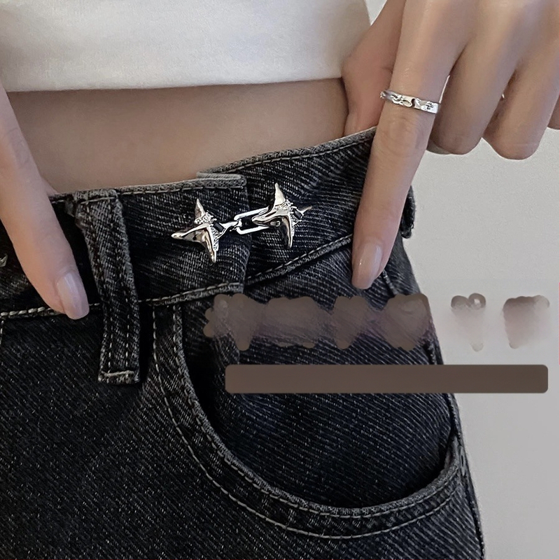 Četru vīriešu zvaigžņu tauriņa bantītes vidukļa pievilkšanas artefakts ar regulējamu izmēru, maināmas jostas pogas, fiksētas jostas pogas