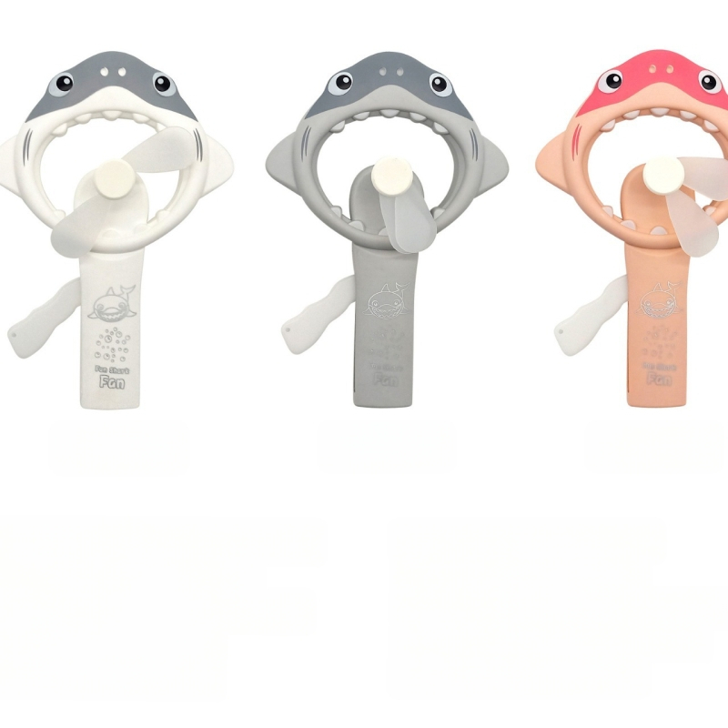 Mielas animacinis rankinis vėduoklis su ryklio formos nešiojamu rankiniu vėduokliu, vasarinis, rankinis mini vėduoklis