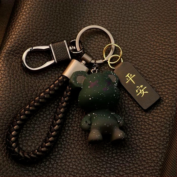 Aukštos klasės meškiuko vyriškas ir moteriškas raktų pakabukas, mielas žvaigždėto dangaus meškiuko automobilio raktų pakabukas, raktų pakabukas