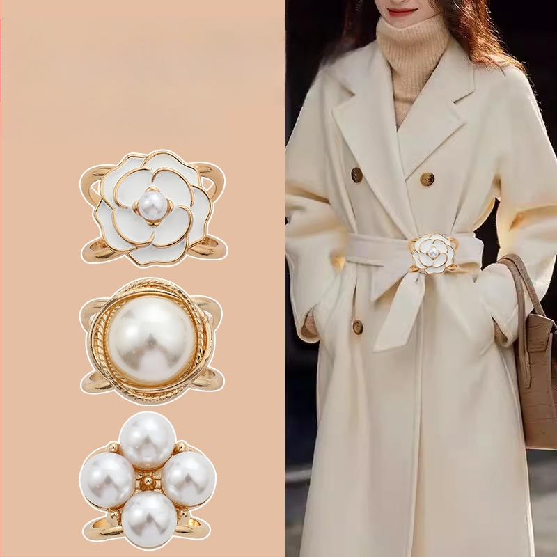 2024 νέα χονδρική αγκράφα μέσης παλτό καρφίτσα κασκόλ αγκράφα αντιανεμικό ζώνη κόμπο αγκράφα κορδέλα σταθερό χονδρικό κασκόλ