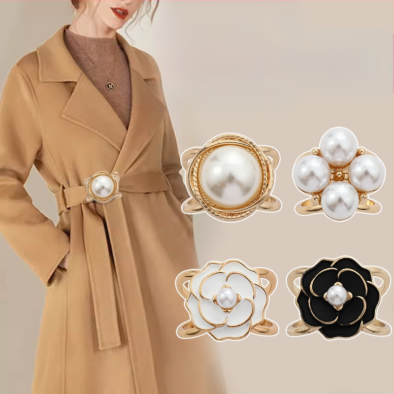 2024 νέα χονδρική αγκράφα μέσης παλτό καρφίτσα κασκόλ αγκράφα αντιανεμικό ζώνη κόμπο αγκράφα κορδέλα σταθερό χονδρικό κασκόλ