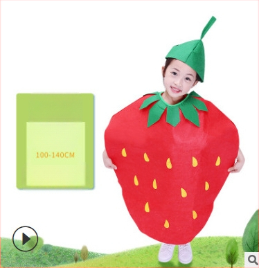 Bērnu dienas augļu kostīms Dārzeņu bērnudārza vides modes skate Helovīna ķirbju skatuves kostīms