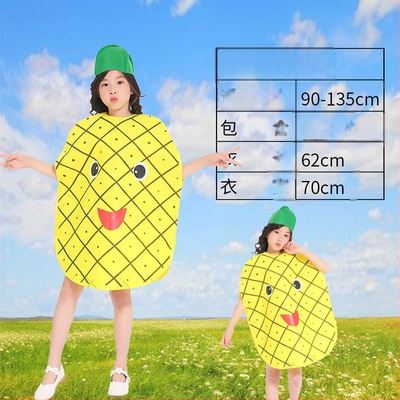 Bērnu dienas augļu kostīms Dārzeņu bērnudārza vides modes skate Helovīna ķirbju skatuves kostīms