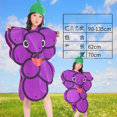 Bērnu dienas augļu kostīms Dārzeņu bērnudārza vides modes skate Helovīna ķirbju skatuves kostīms