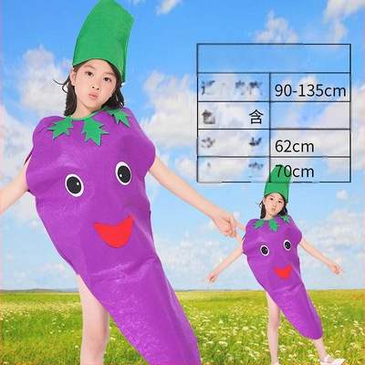 Bērnu dienas augļu kostīms Dārzeņu bērnudārza vides modes skate Helovīna ķirbju skatuves kostīms