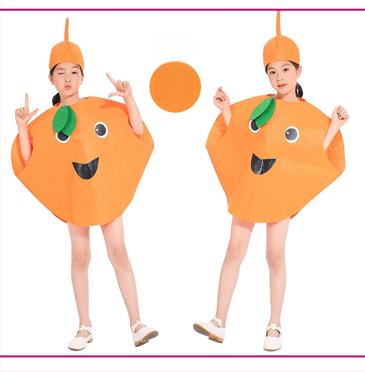 Bērnu dienas augļu kostīms Dārzeņu bērnudārza vides modes skate Helovīna ķirbju skatuves kostīms