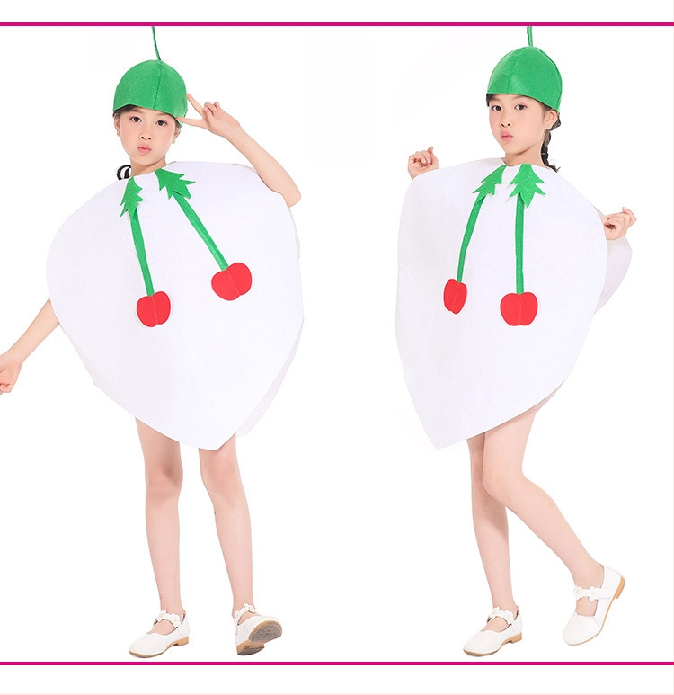 Bērnu dienas augļu kostīms Dārzeņu bērnudārza vides modes skate Helovīna ķirbju skatuves kostīms