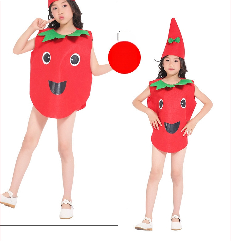 Bērnu dienas augļu kostīms Dārzeņu bērnudārza vides modes skate Helovīna ķirbju skatuves kostīms
