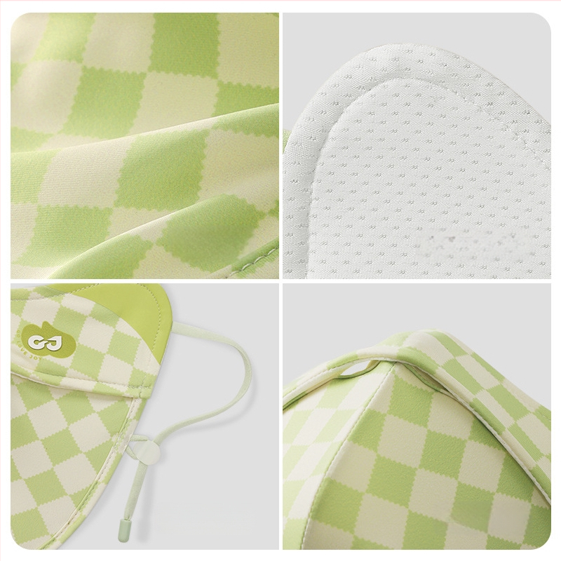 Dopamino kaukė nuo saulės moterims, apsauganti nuo ultravioletinių spindulių, maža, kvėpuojanti, vėsi ledo šilko kaukė, skirta akims, apsauganti nuo saulės.