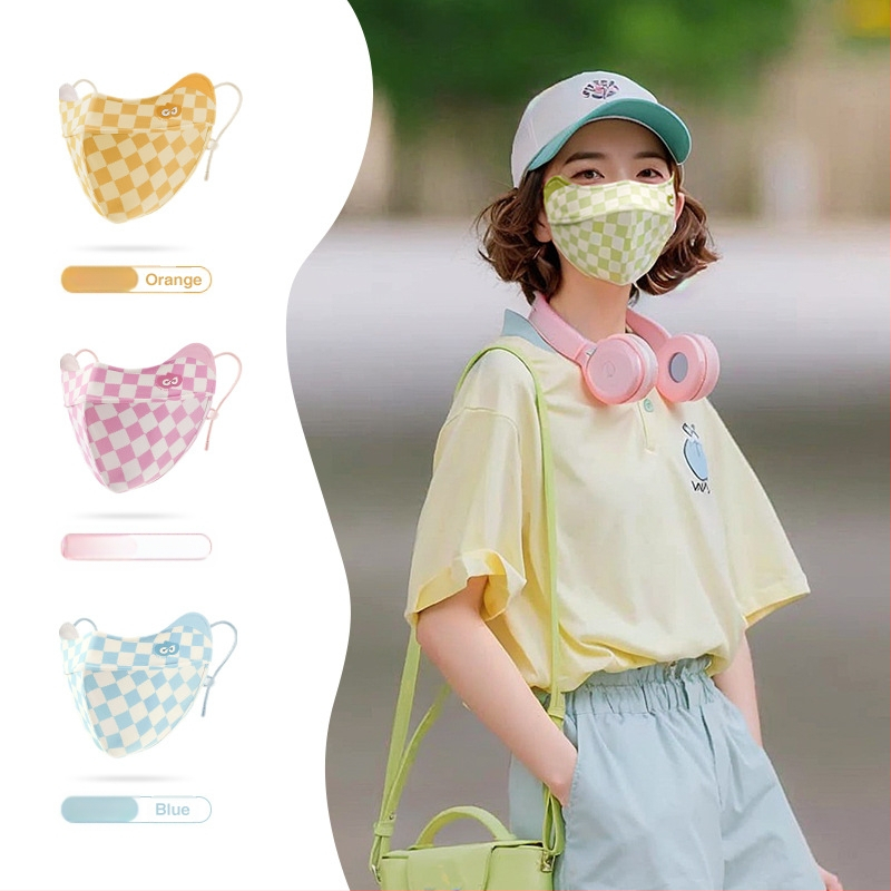 Dopamino kaukė nuo saulės moterims, apsauganti nuo ultravioletinių spindulių, maža, kvėpuojanti, vėsi ledo šilko kaukė, skirta akims, apsauganti nuo saulės.