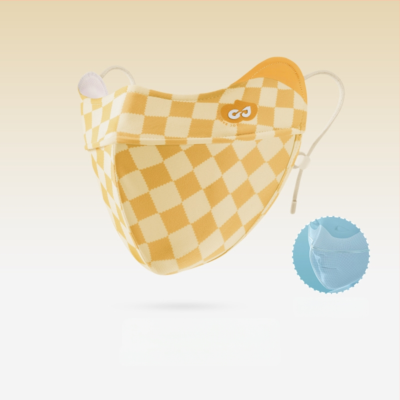 Dopamino kaukė nuo saulės moterims, apsauganti nuo ultravioletinių spindulių, maža, kvėpuojanti, vėsi ledo šilko kaukė, skirta akims, apsauganti nuo saulės.