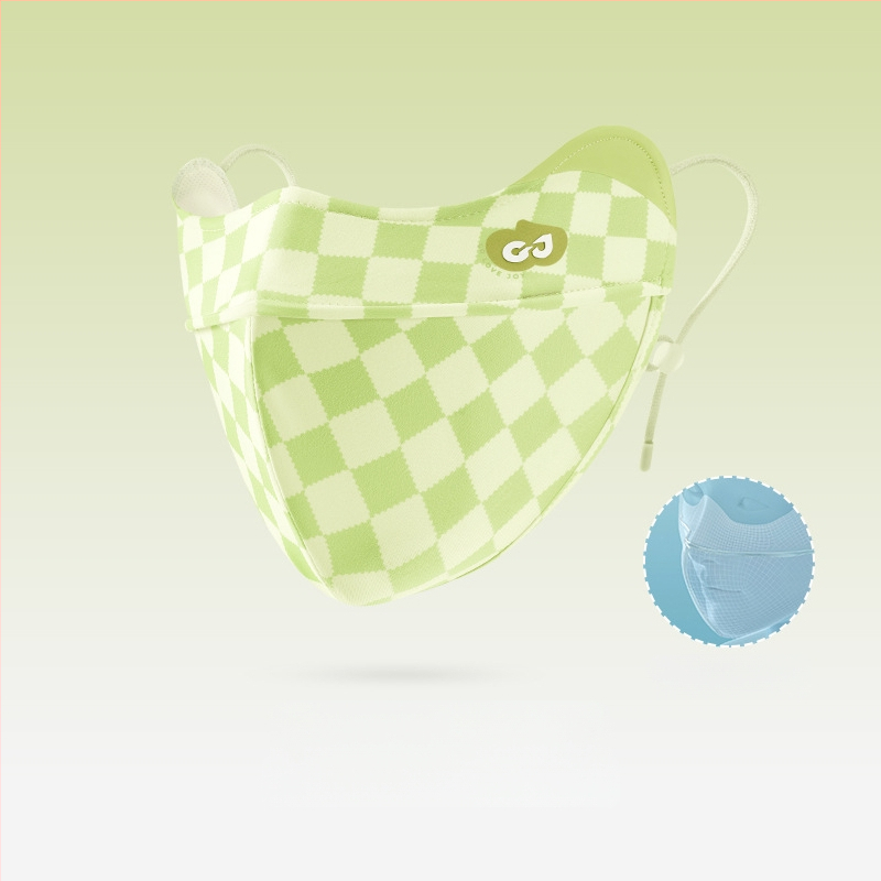 Dopamino kaukė nuo saulės moterims, apsauganti nuo ultravioletinių spindulių, maža, kvėpuojanti, vėsi ledo šilko kaukė, skirta akims, apsauganti nuo saulės.