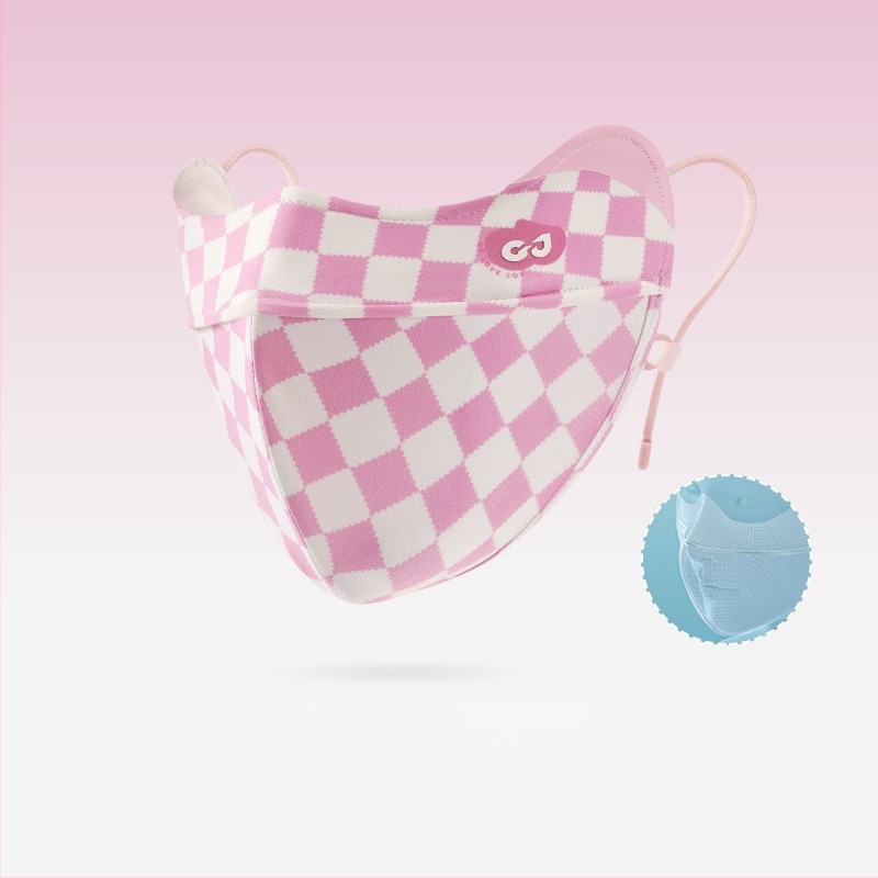 Dopamino kaukė nuo saulės moterims, apsauganti nuo ultravioletinių spindulių, maža, kvėpuojanti, vėsi ledo šilko kaukė, skirta akims, apsauganti nuo saulės.