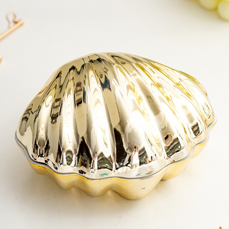 Tehase otsene roosa keraamiline kest ehtekarp pärlglasuuriga ehete hoiukarbi kummut kodu loomingulised kingitused