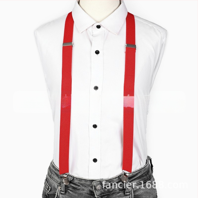 Madingos, laisvalaikio stiliaus, elastinės petnešos su trimis segtukais, vienspalvės, reguliuojamo ilgio, unisex, tiesūs plaukai.