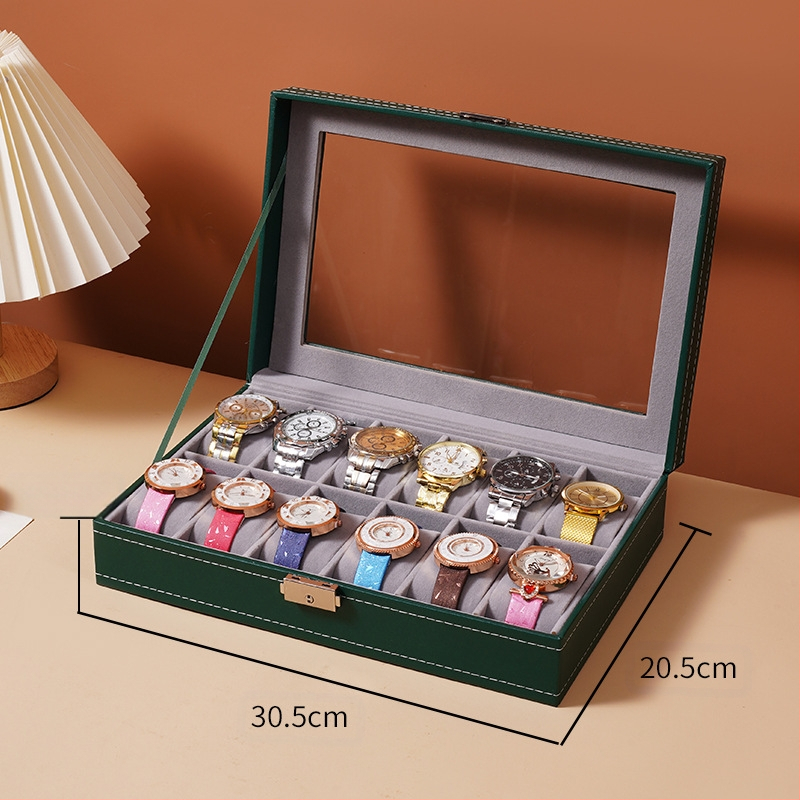 Nepriklausoma stoglangio laikrodžių laikymo dėžutė su išskirtine stikline dulkėms atsparia laikrodžių laikymo dėžute