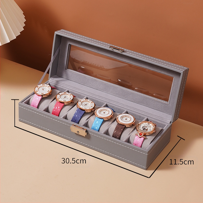 Nepriklausoma stoglangio laikrodžių laikymo dėžutė su išskirtine stikline dulkėms atsparia laikrodžių laikymo dėžute