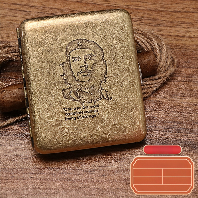 Naujas metalinis dvipusis atverčiamas 20 cigarečių dėklas bronzinės gėlės formos automatinis nešiojamas cigarečių dėklas, parduodamas sandėlyje, didmeninė prekyba gamykloje